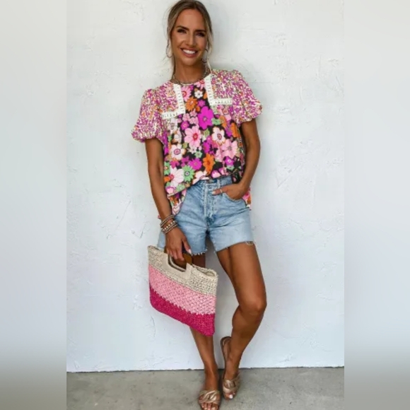 Bohemian Ruffle Flutter Sleeve Top - Picture 3 of 3